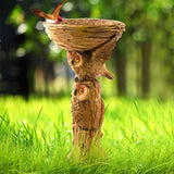Home Yard Figurine Craft Owl Backyard Patio Garden Decor Outdoor Statue Landscape Bird Feeder Lawn Resin Ornament Exquisite