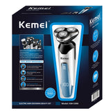 4in1 Men's washable rotate shaver electric razor for men rechargeable 4D beard face dry or wet shaving machine li-ion battery