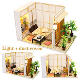 DIY Japanese Style Doll House Miniature DIY Dollhouse With Furnitures Futrue Space Wooden House 3d Miniaturas Toys for Kids Gift