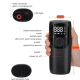 Dropship-Portable Tire Inflator,Car Tire Pump,Motorcycle Air Compressor 150 PSI with Pressure Gauge,for Car Bicycle Tire Inflato