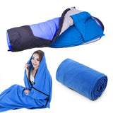 1pc Portable Fleece Sleeping Bag Liner Lightweight Tent Bed For Outdoor Hiking Backpacking Tent Bed Travel Warm Camping Blanket