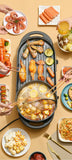 220V Removable Electric Hot Pot &amp; Grill 2 In 1 Multifunctional Hotpot Cooker Barbecue Frying Pan For Home