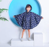 Freesmily Kids Stylish Rain Poncho Waterproof Rain Jacket Coat For Girls Boys