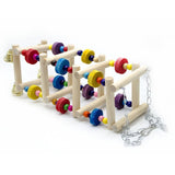 Wooden Bird Swings Ladders Toys Parrot Chewing Climbing Stand Perch Parakeets Playground Colorful Bite Blocks