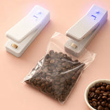 Mini Handheld Heat Sealer Food Snack Plastic Storage Bag Portable Sealer USB Charging Packing Bag Heat Sealing Vacuum Machine