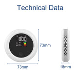 CO2 Detector Carbon Dioxide Concentration Detector CO2 Monitor Meter Air Monitor Humidity CO2 Content 3 In 1 Meter