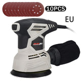 300W Random Orbital Electric Sander Machine with 10Pcs 125mm Sandpapers 220V/240V Strong Dust Collection Polisher by Prostormer