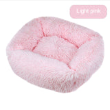 Pet Beds Long Plush Dog Bed Square Solid Color Puppy Beds Mat for Little Medium Large Pets Supplies Winter Warm Bed Cat Cushions