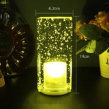LED Rechargeable Bar Table Lamp Restaurant Cafe Home Colorful Atmosphere Lamp Crystal Lamp Holiday Gift Free Shipping