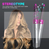5 In 1 Straight Hair Hot Air Comb Curl Hair Comb Multi Function Dry Wet Dual Purpose Hair Dryer Hairdressing