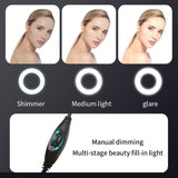 1080P 2K HD Webcam With Ring Fill Light Laptop PC Computer Live Broadcast Camera Video Web Camera Built-in Microphone