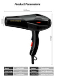 220V Professional Hair Dryer Strong Power Barber Salon Styling Tools Hot Cold Air Blow Dryer For Salons and household EU Plug