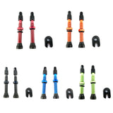 VODOOL 1 Pair Stem Presta Valve 60mm Aluminum Alloy Anti-resistance Repairing Elements for Road MTB Bike Tubeless Tire Tyre