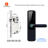 TUYA APP Fingerprint Password Smart Lock IC-Card Security Door Electronic Small Lock 6068 Lock Suit Door Thickness 2.5-7CM