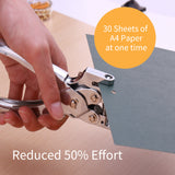 Handheld DIY One-Hole Punch Single Hole Puncher All Metal Paper Cutter for Binder Notebook Craft Paper Greeting Cards Scrapbook