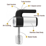 5 Speed Handheld Electric Food Mixer 500W Multifunctional Electric Blender Dough Blender Egg Beater Milk Frother EU 220-240V
