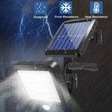 Solar Power Wall Light Outdoor Motion Sensor Light 56 LED Security Night Light For Garden Garage Driveway Porch Fence