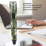 Digital Display Intelligent 3D Printing Pen High Temperature 3D Graffiti Painting Pens With Led Display Educational Toys Gift