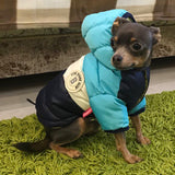 Winter Pet Clothes For Small Dogs Windproof Dog Coat Hooded Warm Thicken Dog Down Jacket Chihuahua French Bulldog Pet Clothing