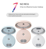 Mini Make Up Mirror WIth Light Sprayer Skin Moisturizing Spray LED Face Cosmetic Mirror Nano Mist Pocket Humidifier Girls Mirror