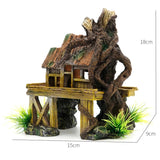 Aquarium Decoration Accessories Artificial Fish Reptile House Shelter Fish Tank Landscaping Resin Building Ornaments
