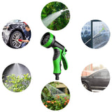 25ft Expandable Garden Hose with 9 Nozzle Flexible Strong Water Hose with 3/4 Inch Solid Brass Connector and Double Latex Core