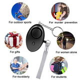 10 Pcs Emergency Caller Personal Alarm Clock 130DB Personal Security Alarm Keychain with LED Lights for Women Kids