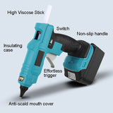 130W DIY Electric Glue Gun for Makita 18V / 21V Battery DIY Hot Melt Welding Hot Air Gun with11mm Sticks 1 battery + 1 charger