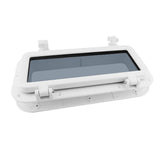 Boat Rectangular Porthole  Window Port Holewith White ABS Tempered Glass - White