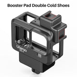 Ulanzi G9-4 Action Vlog Camera Cage Protective Housing with Dual Cold Shoe Mount 55mm Filter Adapter for GoPro Hero 9