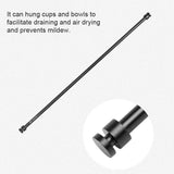 Outdoor Camping Cups Bowls Hanger Rod Aluminum Alloy Storage Hangers Rod Multifunctional Foldable Table Side Magnetic Rod