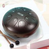 tongue Drum 6 Inch Steel Tongue Drum 8 Tone Handpan Drum Set with Sticks Carrying Bag Drum for Meditation Percussion Instruments