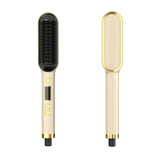 Hair Straightener Brush Heat Comb Hair Straightening Iron Adjustable Temperature Settings Anti Scalding Professional Hair Salon