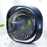 Portable Cooling USB Desktop Fan 3 Speed Personal with 360 Rotation Adjustable Angle for Office Household Traveling