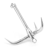 Bow Anchor Roller Stainless Steel Foldable Grapnel Anchor Triple Grip 316 Stainless Steel Hardware for Boat Yacht Rafts Canoes