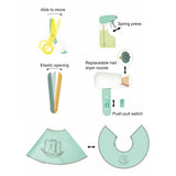 Children Pretend Play Makeup Barber Game Toy Hair Dryer Scissors Girl Play Toy Safety Haircut Hair Stylist Girl Kids Makeup Toys