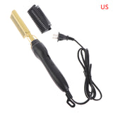 80W Comb Straightener  Electric Hair Straightener Hair Curler Wet Dry Use Hair Curler Flat Irons Hot Heating Comb For Hair
