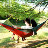 Portable Mosquito Net Hammock Tent Adjustable Straps and Carabiner Double Wild Outdoor Sleeping and Resting Hammock 260*130cm