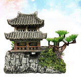 Creative Artificial Hill House Decoration Exquisite Landscape Resin Crafts for Aquarium Fish Tank Decor (Building)