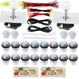2 players joysticks kit with LED Arcade joystick 5V led buttons USB code control board for game console