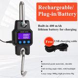 300kg/50g Micro Crane Scale with BT Rechargeable Hanging Hook Scales 4.0 BT USB Stainless Steel Heavy Duty Weight 40% off