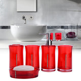 5pcs Lotion Bottle Household Toothbrush Holder Bathroom Accessory Set Soap Box Mouthwash Cup Hotel Acrylic Washing Tool Gift