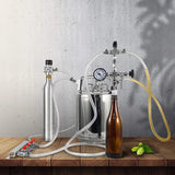 Beer Bottle Filler With Pressure Gauge Counter Pressure Filler Kit Stainless Steel Bottling Wand For Home Brewing Beer Bar Tools