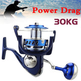 1 Set Drag Spinning Reels Sea Fishing Boat Fishing Reel &amp; 1 Pcs Folding Air Pillow Double Sided Flocking Cushion