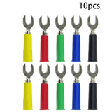 P4002 10PCS 5Color Insert Type U Type And Y Type Insert Harpoon Welding Insert 4mm banana plug Spade Plugs 4mm Banana to 6mm