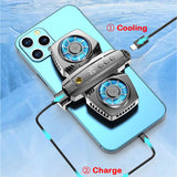 Usb Phone Cooler Semiconductor Dual Cooling Fan Radiator Smartphone Temperature Display Heat Sink Cell Phone Gamer Coolers