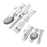 Outdoor Camping Hiking Tableware Aluminium Alloy Cookware Utensils Cooking Picnic Traveling Bowl Pot Pan Set for 1-2 Person
