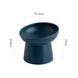 Cat Nordic Style Food Bowl Pet Animal Ceramics Eating Dishes High Foot Candy Color Puppy Kitten Matte Bowls Dog Accessories