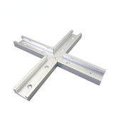 T-Track Intersection Kit Double Cut Profile Universal Cross T-track Connector with Predrilled Mounting Holes Woodworking Clamps