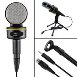 Condenser Microphone 3.5mm Plug Computer Microphones With Tripod For Online Chatting Gaming Podcast Voice Recording